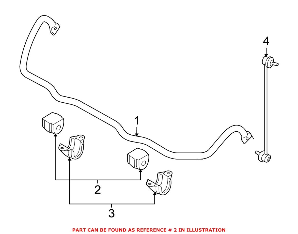 BMW Sway Bar Bushing - Front (25.2mm) 31356770003